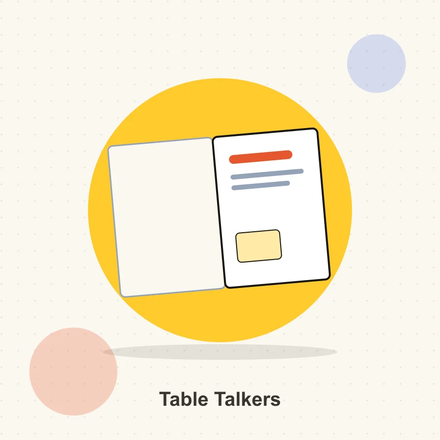 Table Talkers & Tent Cards